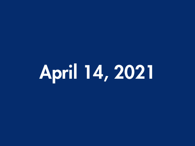 Wednesday, April 14, 2021