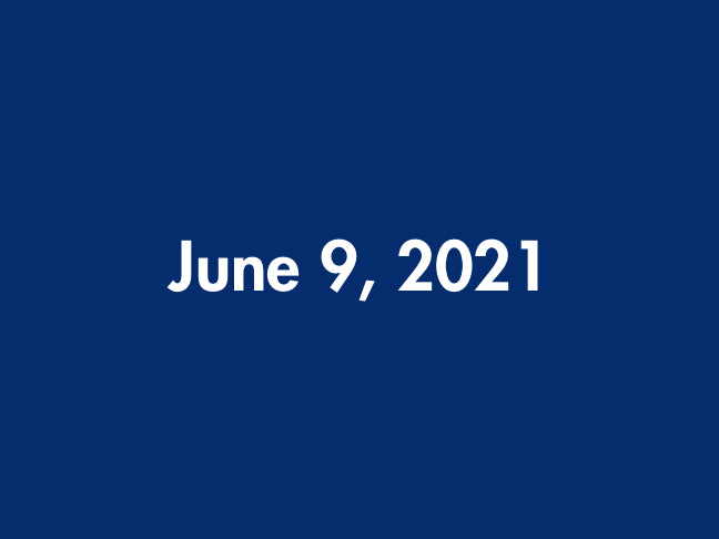 Wednesday, June 9, 2021