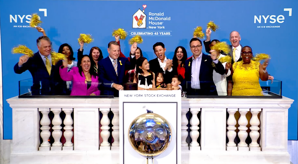 RMH-NY ringing the end of the day bell at the NYSE