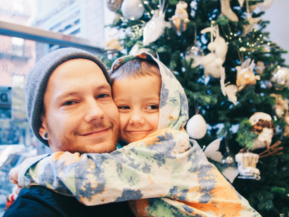 daddy and daughter in RMH-NY at christmas