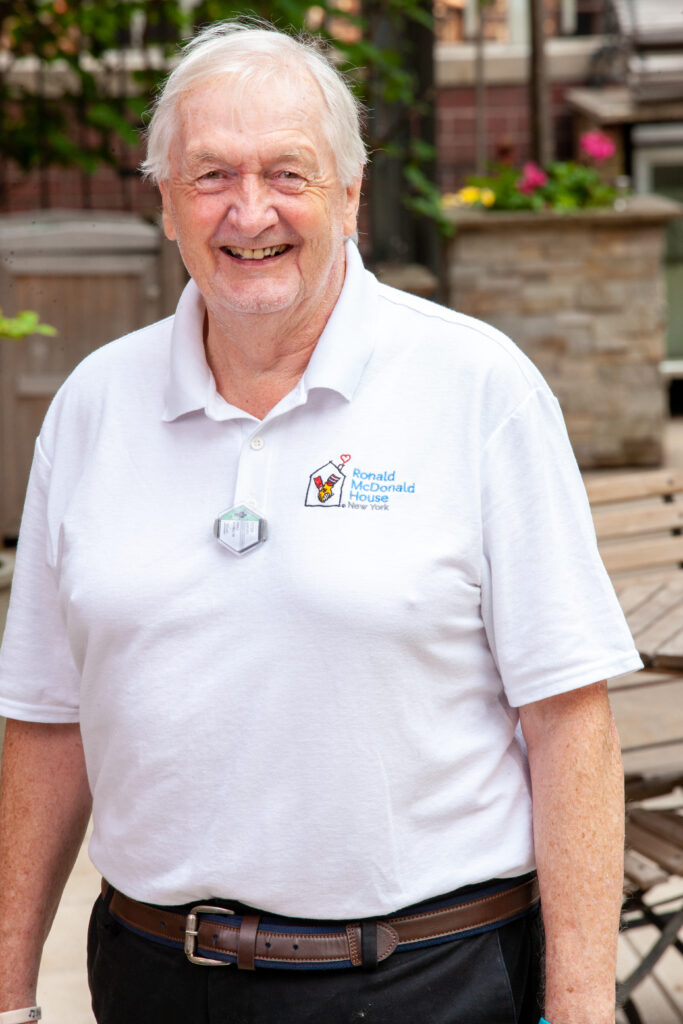 Peter at the front desk of RMH-NY