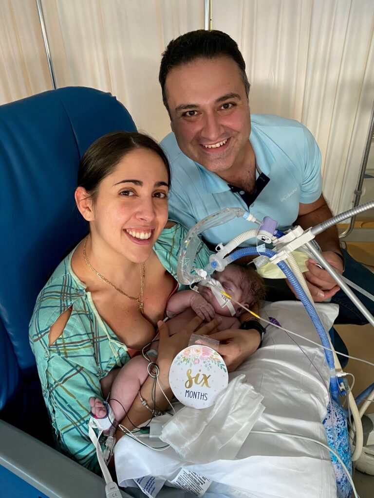 Sofia with mom and dad