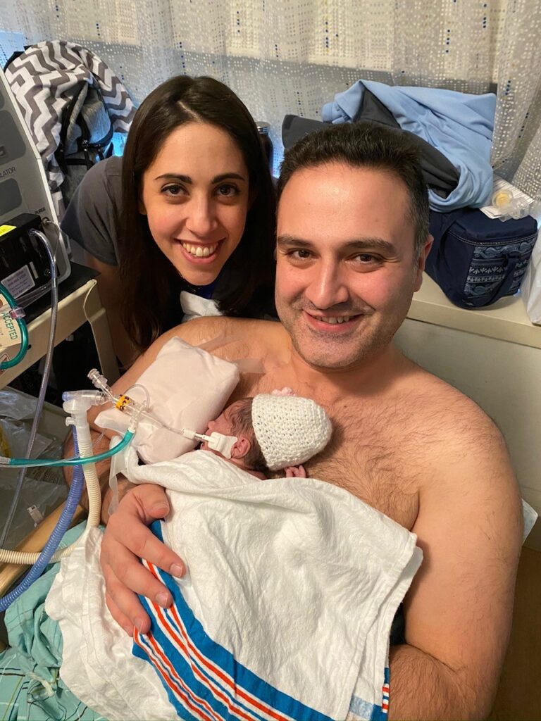 Sofia with mom and dad