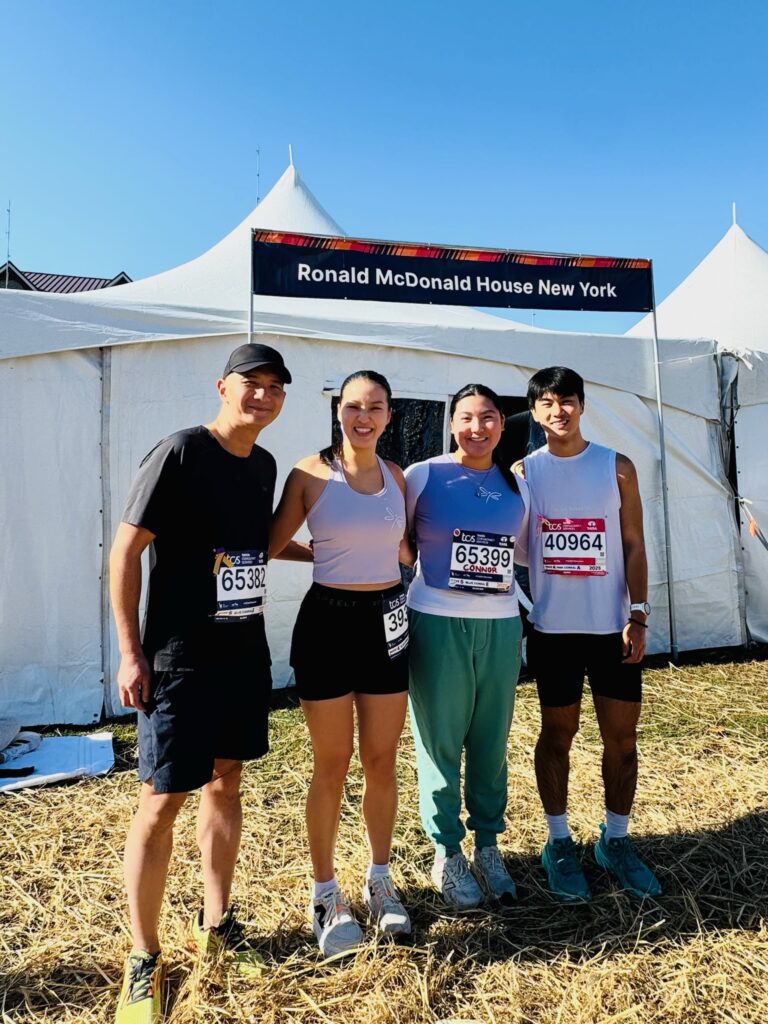 Elizabeth Chin and family at the NYC marathon last year
